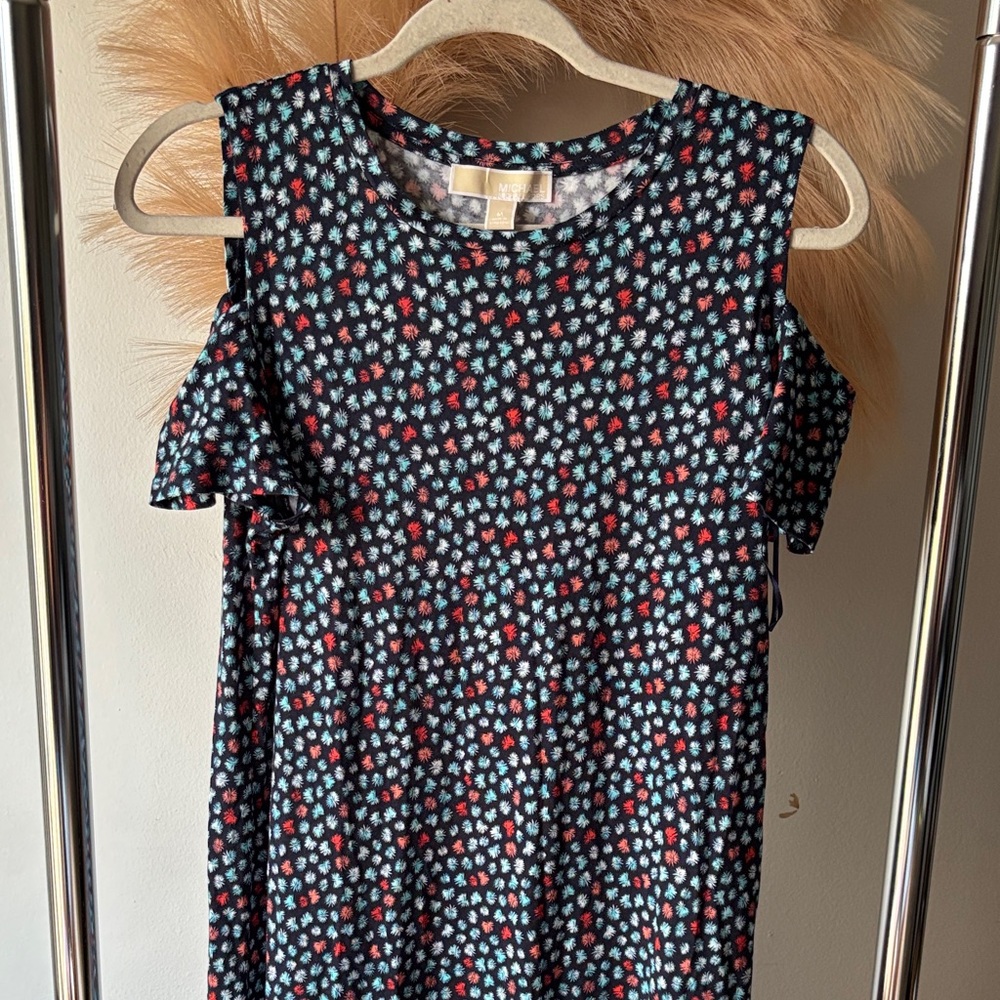 MICHAEL Michael Kors Blue and Red Patterned Dress